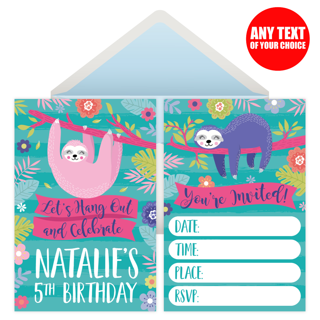 Sloth Birthday Party Supplies Party Supplies Canada Open A Party