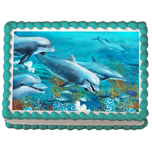 Dolphin Edible (PERSONALIZABLE) Cake Icing Image Party Supplies Canada
