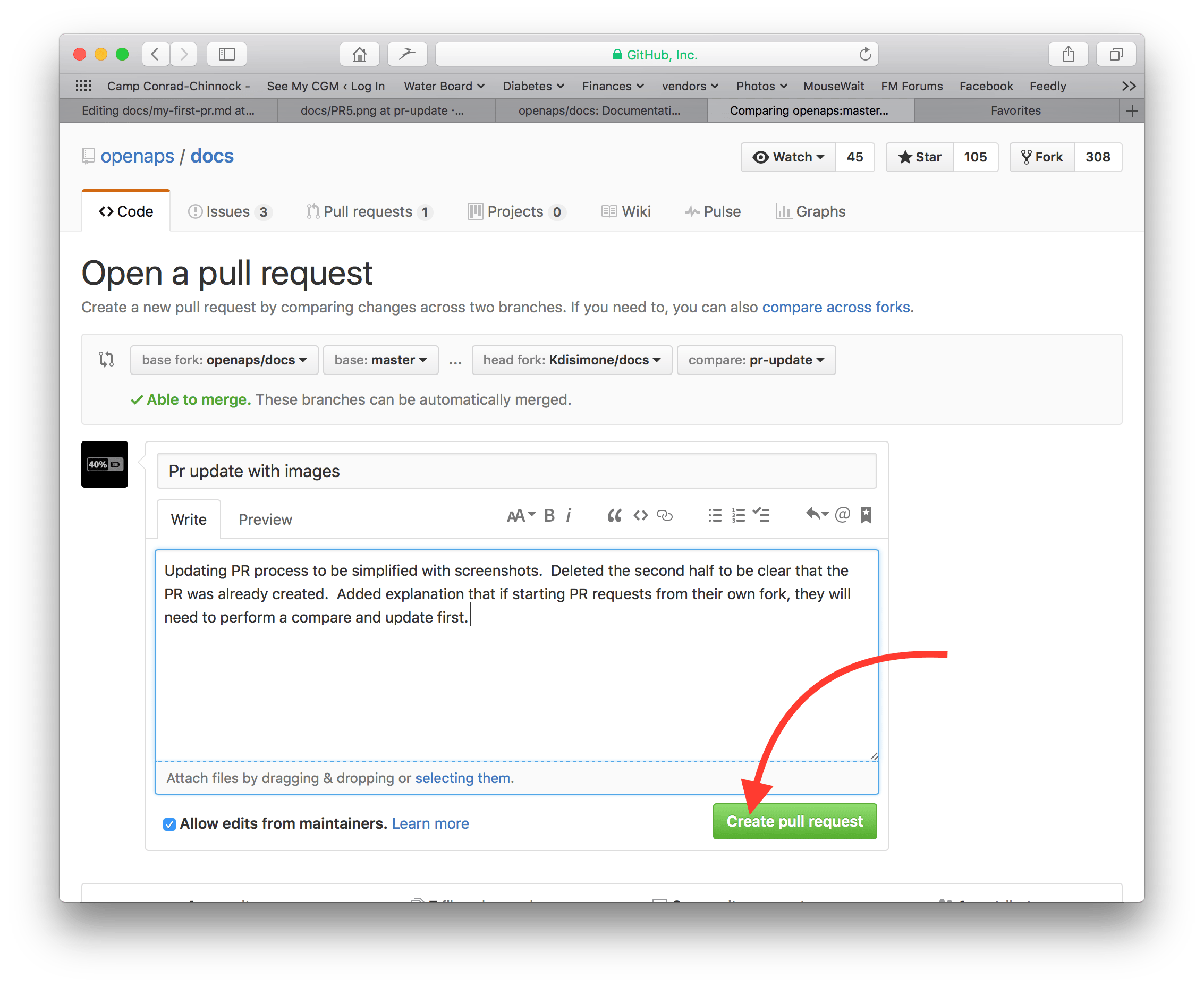 Making your first PR (pull request) — OpenAPS 0.0.0 documentation