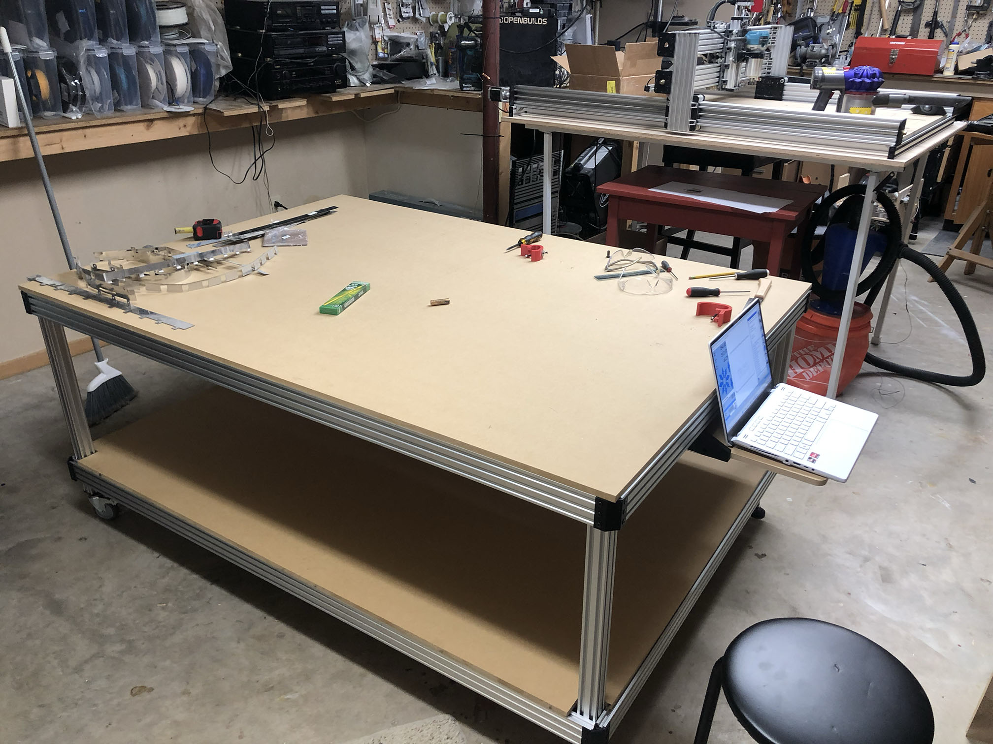 Sliding Laptop Shelf For Openbuilds Table OpenBuilds
