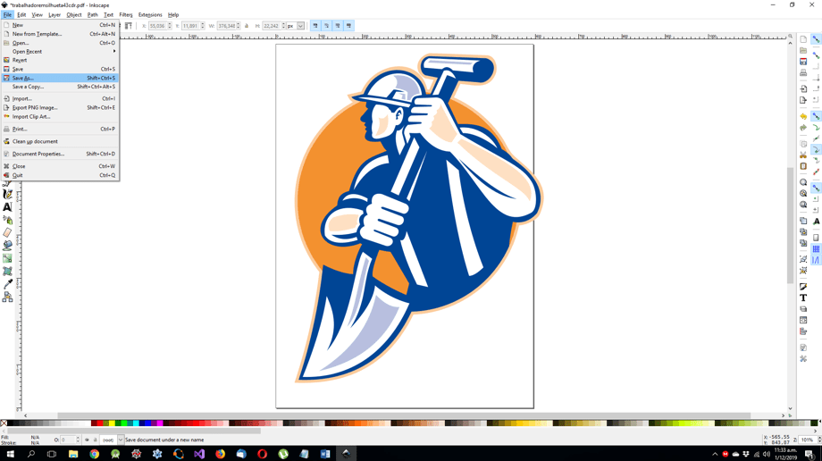 Convert CDR files to PDF