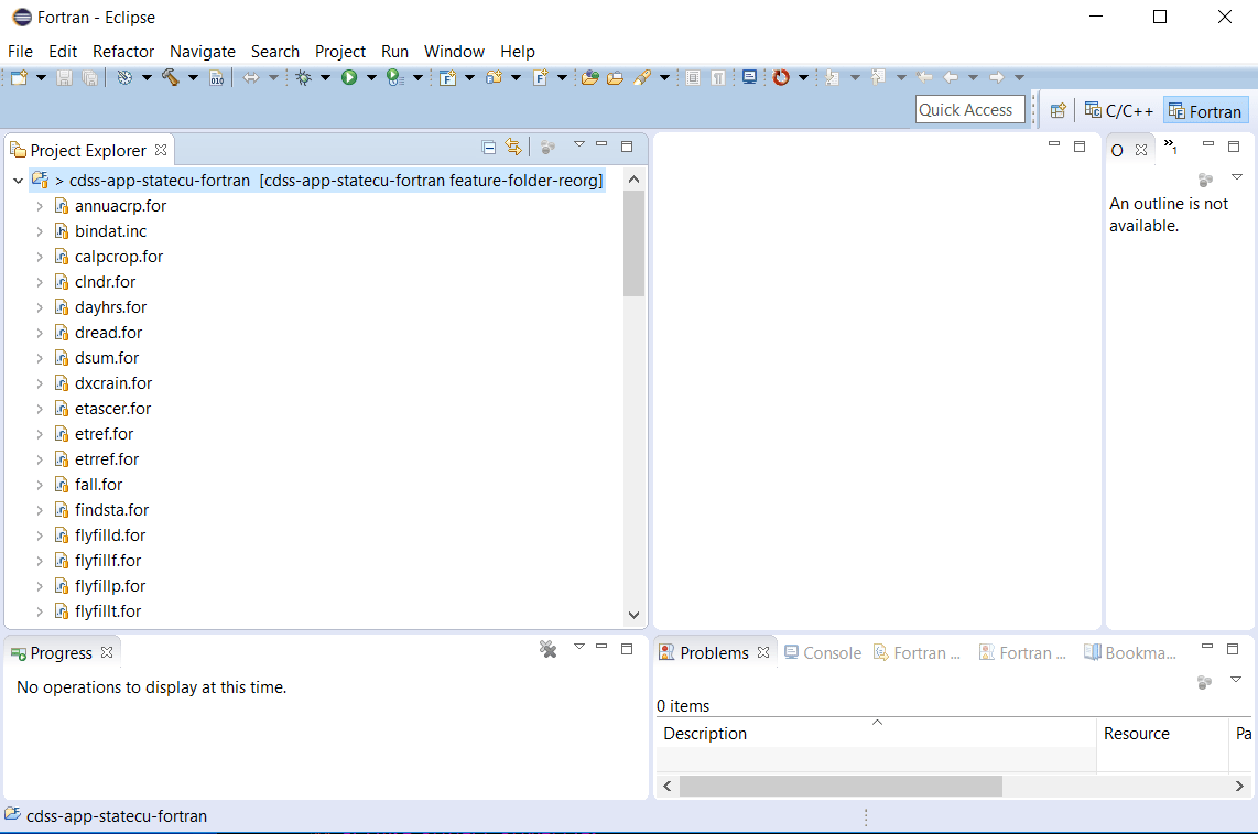 Eclipse Folder Structure StateCU (Develop)