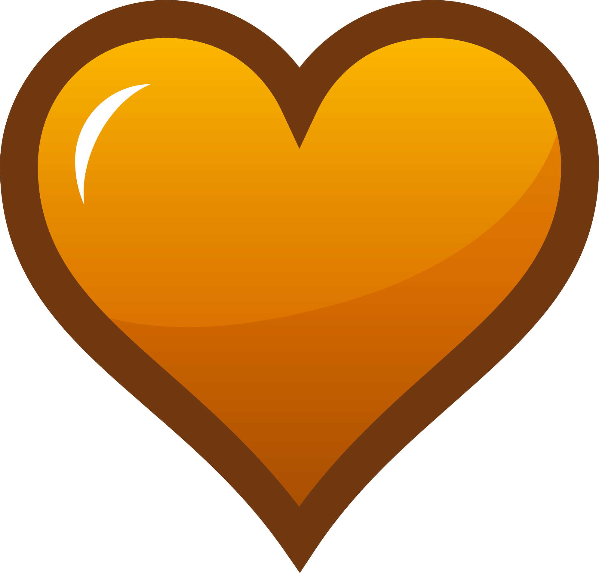 Orange Hearts Background