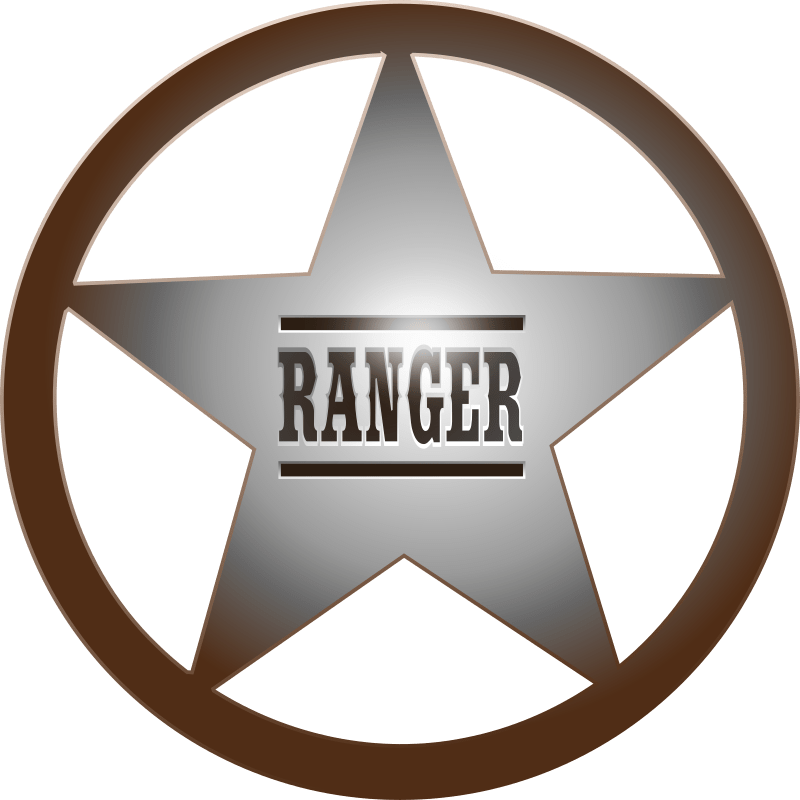 (Texas) Ranger Star - Openclipart