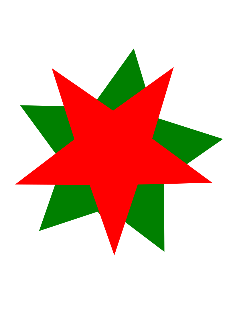 GreenRedStars Openclipart