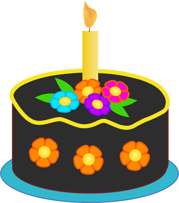 Chocolate Birthday Cake Openclipart