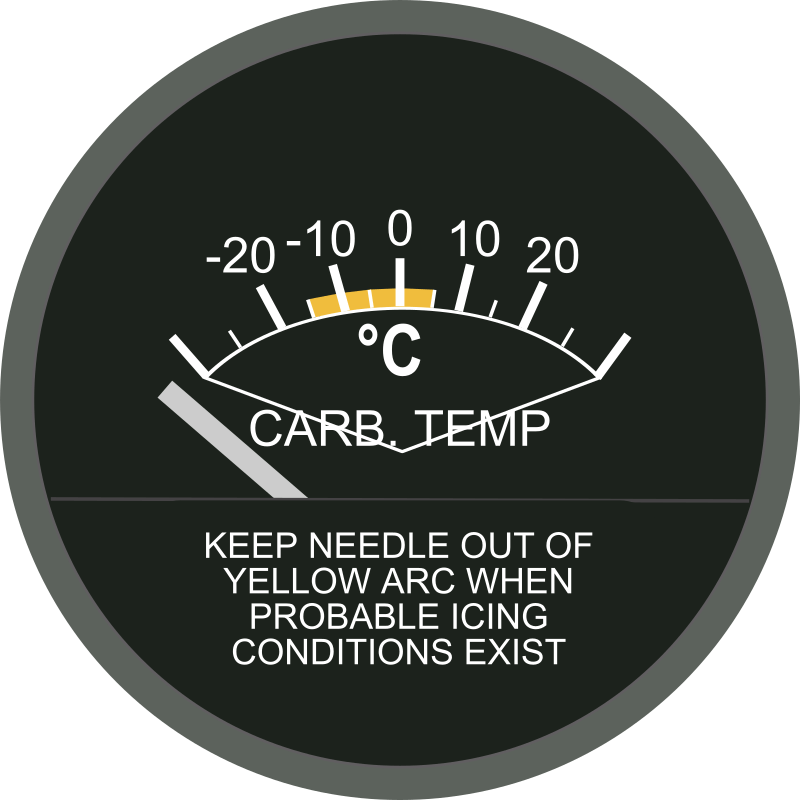 Carburetor Air Temperature Gage Openclipart