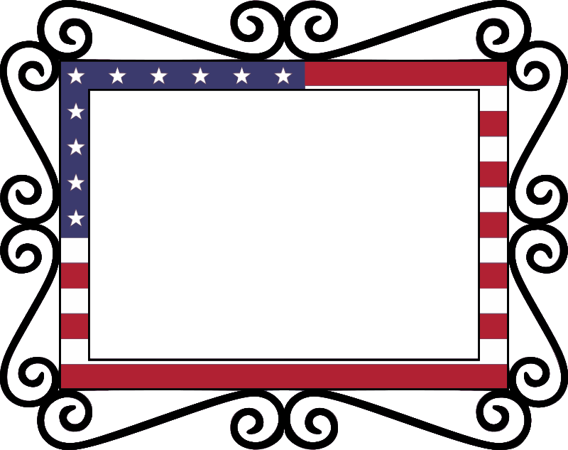 US flag frame Openclipart
