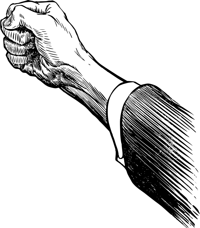 Strong Punching Fist Openclipart