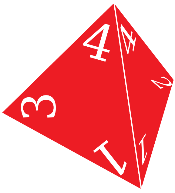 D4, Four Sided Die - Openclipart