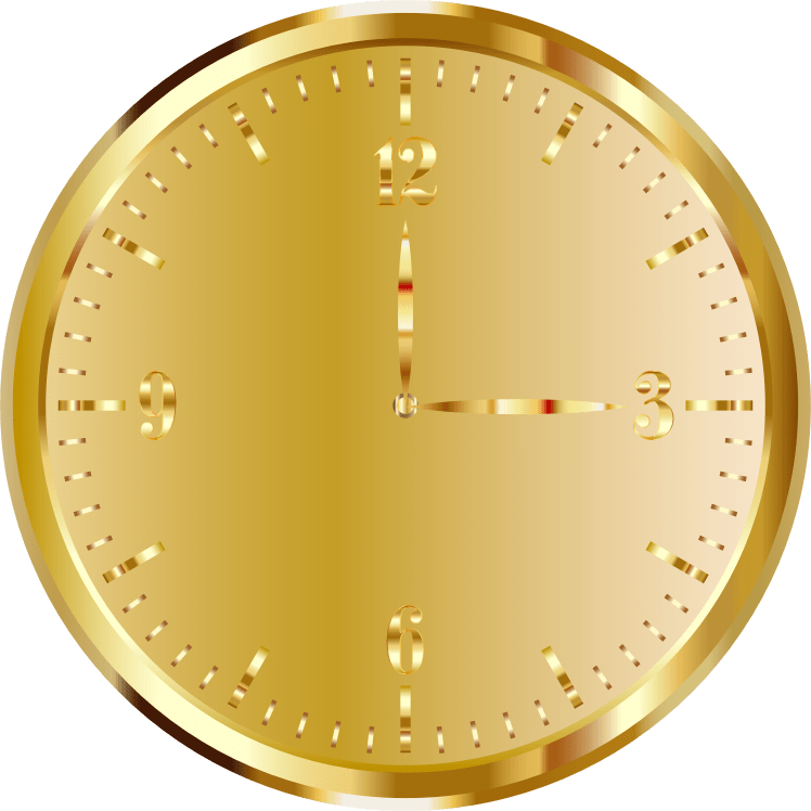 Gold Clock Openclipart