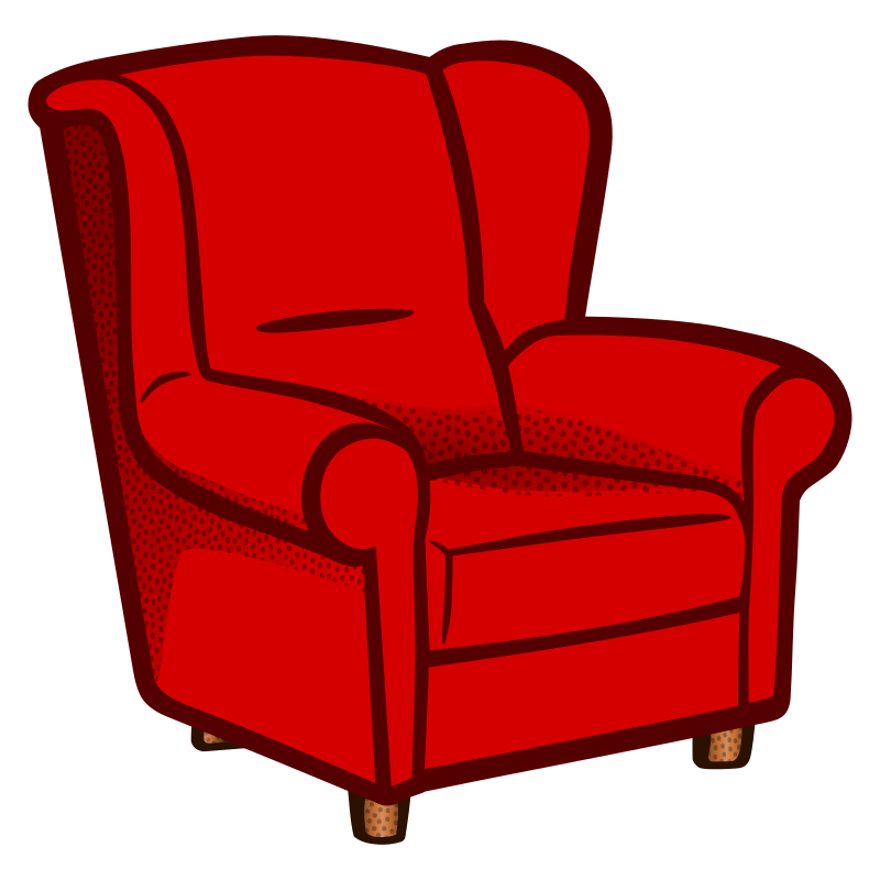 armchair coloured Openclipart