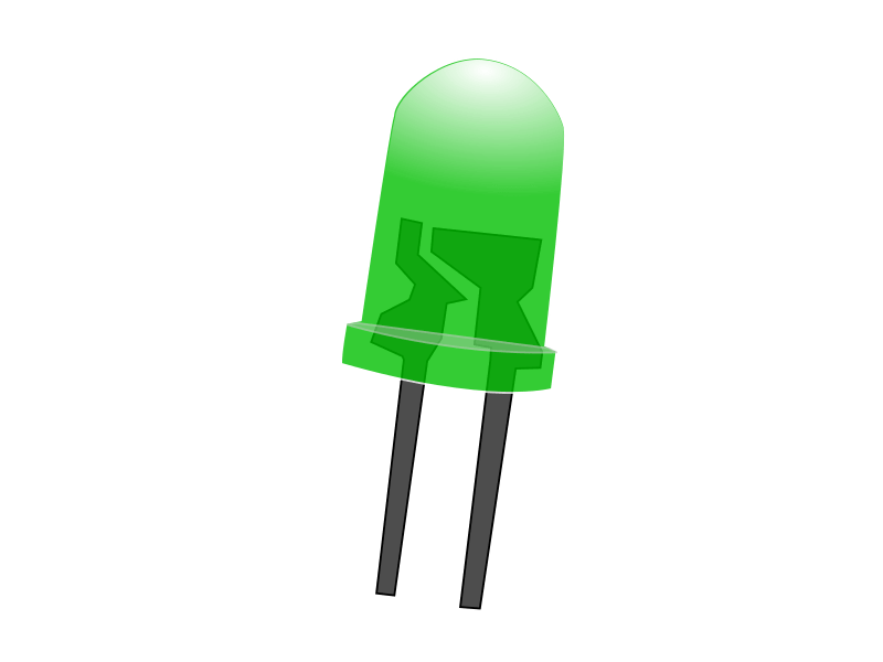 Green LED Lamp (Off) Openclipart