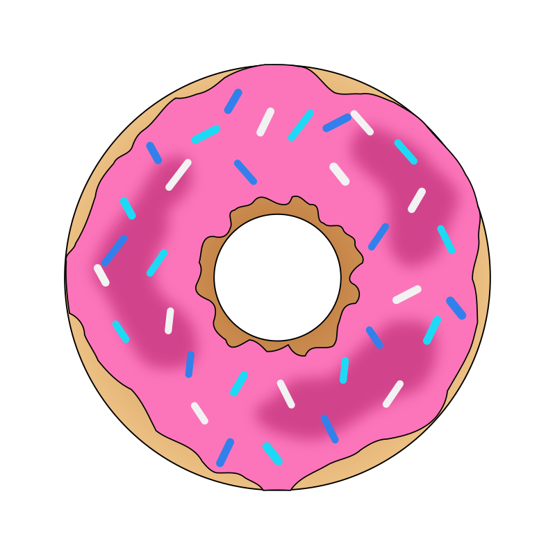 Pink Donut Openclipart