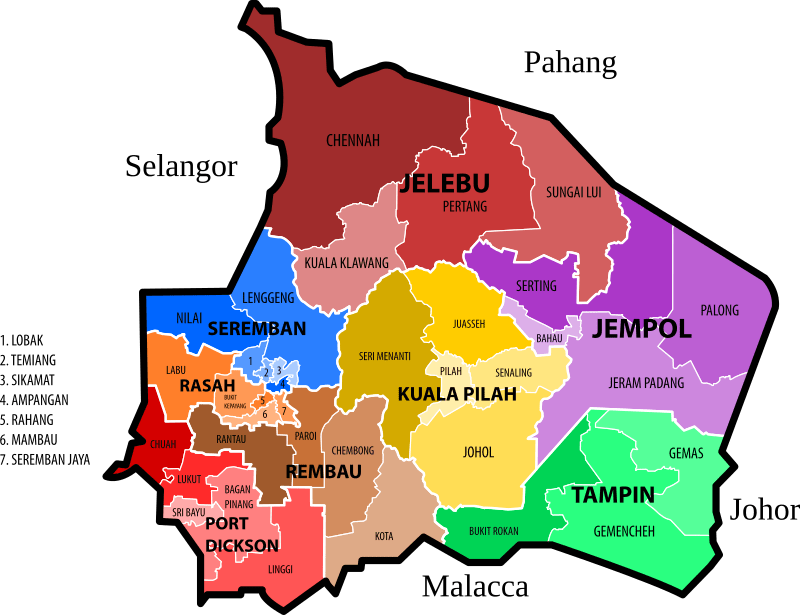 Negeri Sembilan new electoral map Openclipart