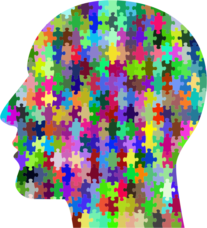 Prismatic Man Head Puzzle Openclipart