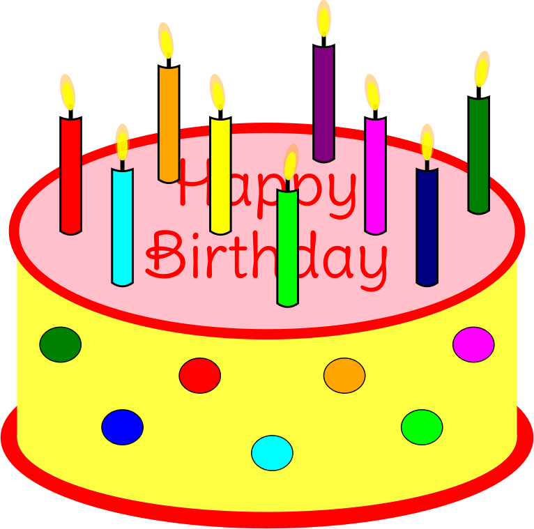 Flickering Candle Birthday Cake Openclipart