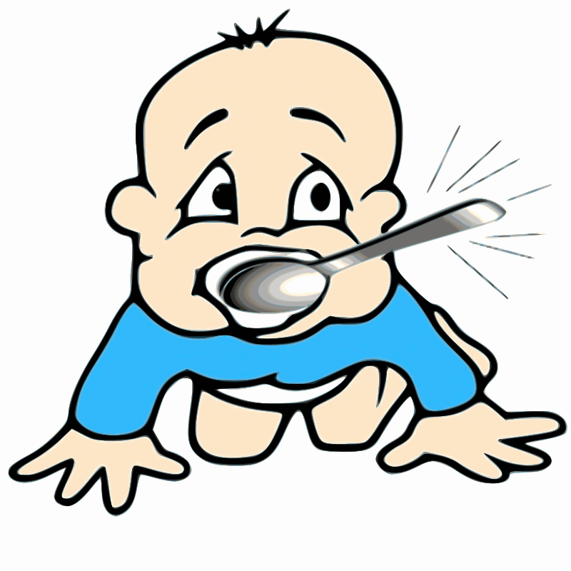 Born with a silver spoon in his mouth Openclipart