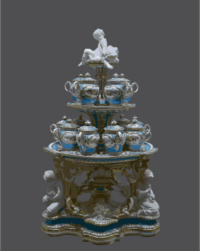 Service dessert Victoria FranzJoseph Vienna inv 191 Openclipart