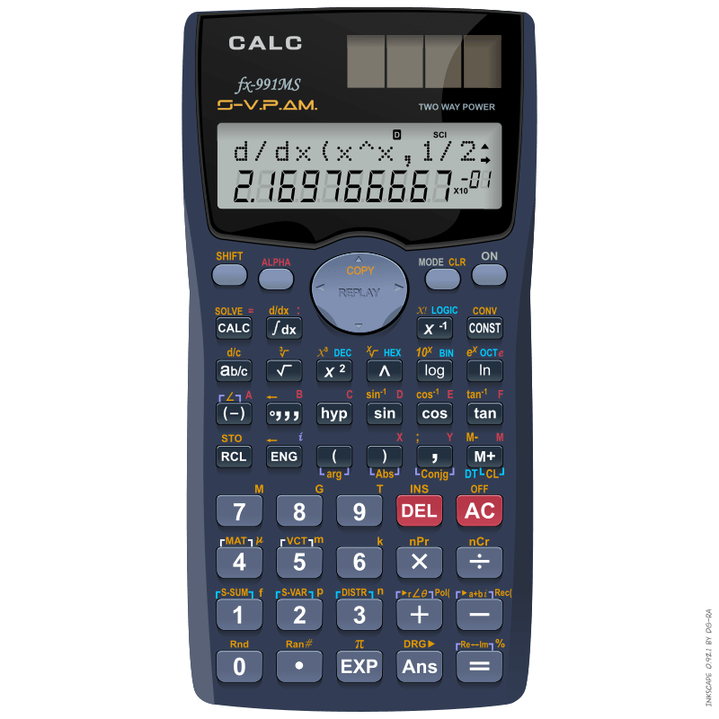 Calculator Calc fx991ms Openclipart