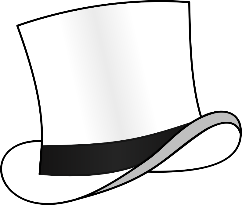 Top hat white Openclipart
