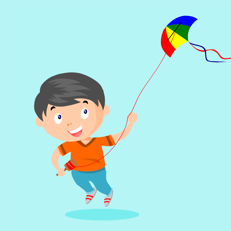 playing kite animation Openclipart