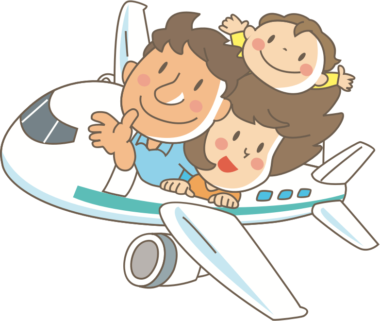 Family in Flight Openclipart