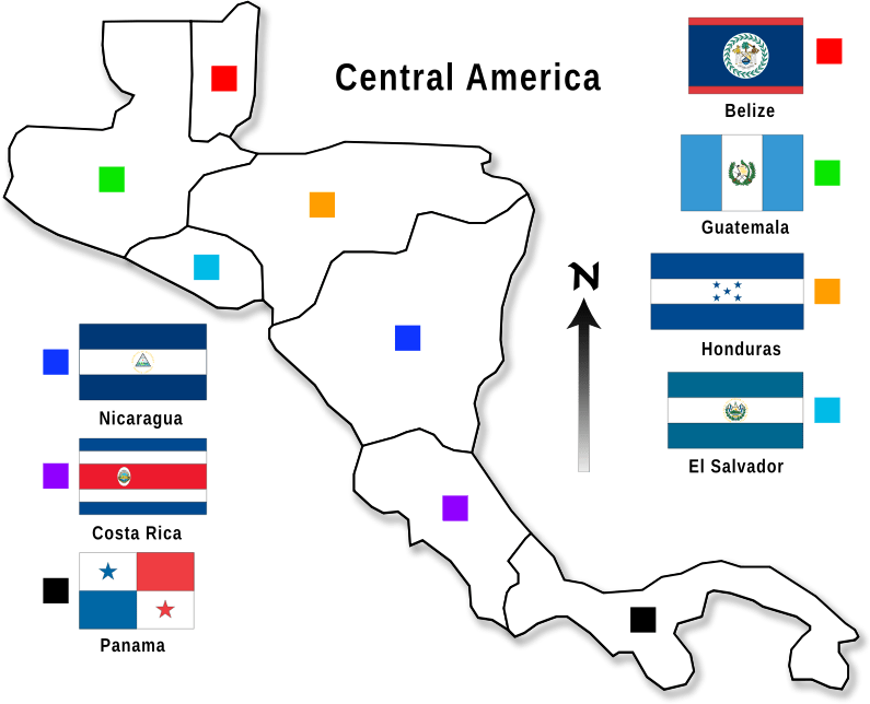 Central America Map Infograph central america infographic Openclipart