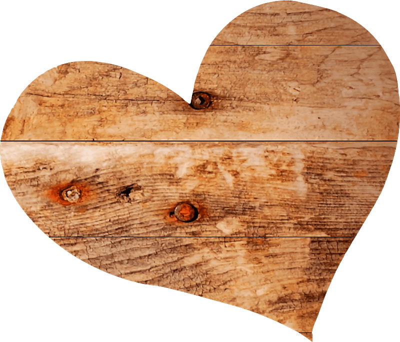 Wooden heart Openclipart