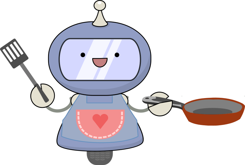 Breakfast making robot Openclipart