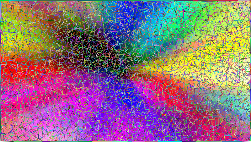 Low Poly Abstract Psychedelic Background Openclipart