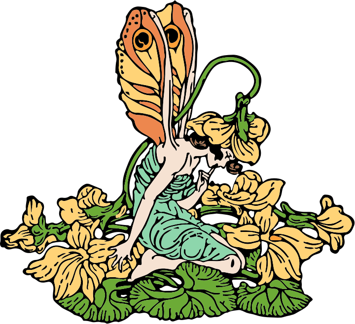 butterfly girl Openclipart