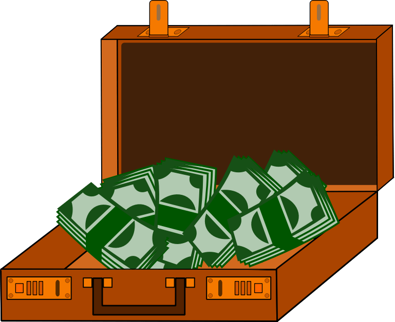 Cash Briefcase Openclipart