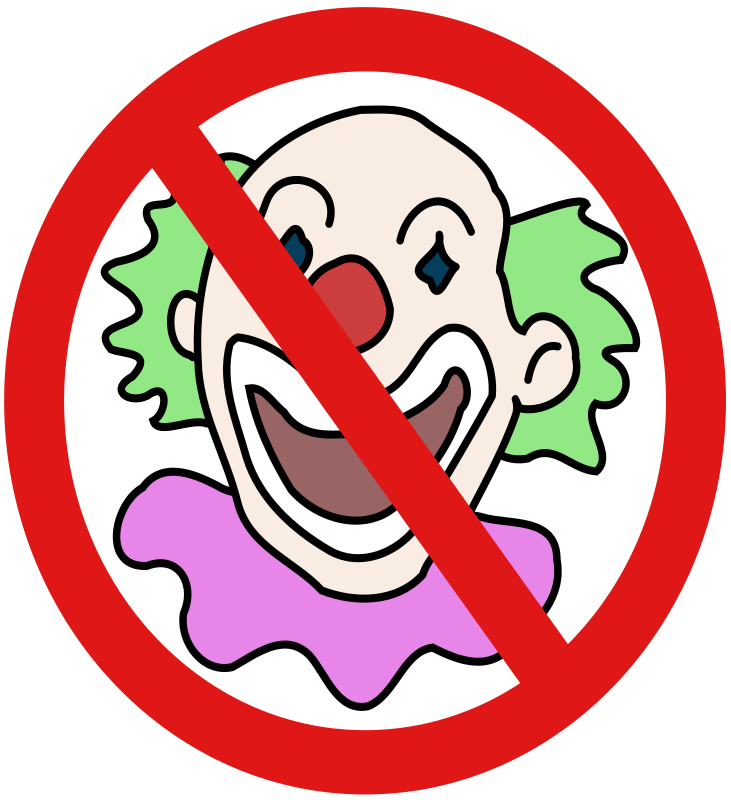 No Clowns Modern Openclipart