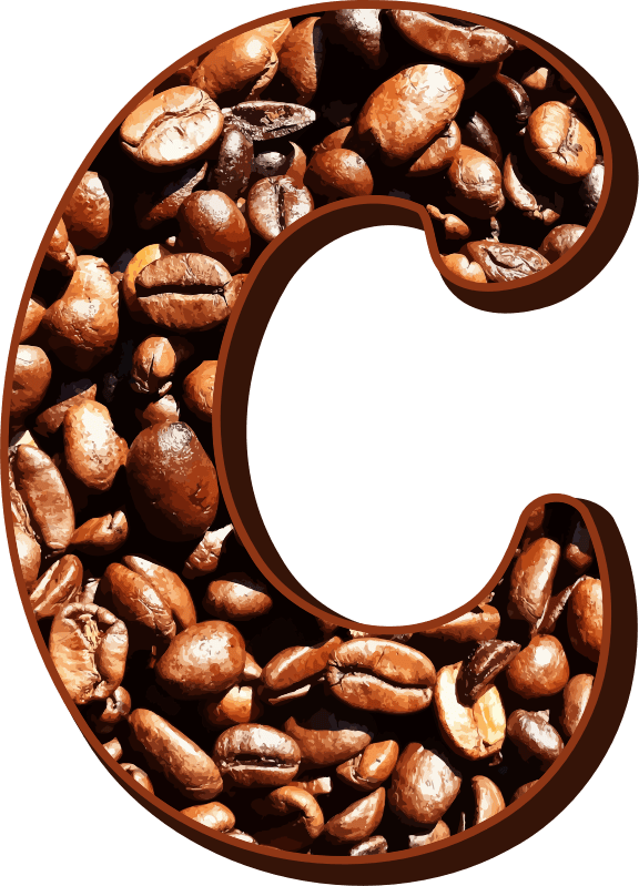 Coffee beans typography C Openclipart