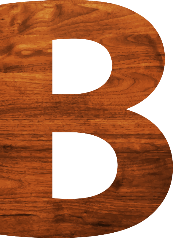 Wood texture alphabet B Openclipart