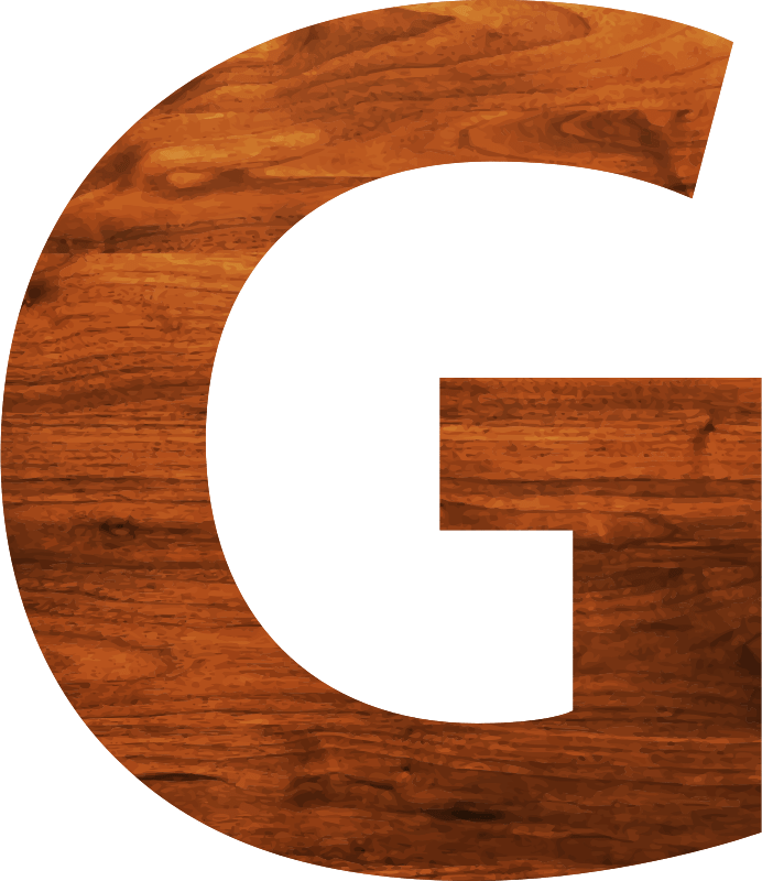 Wood texture alphabet G Openclipart