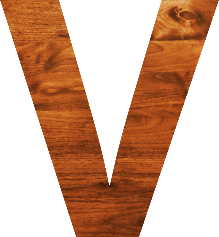 Wood texture alphabet V Openclipart