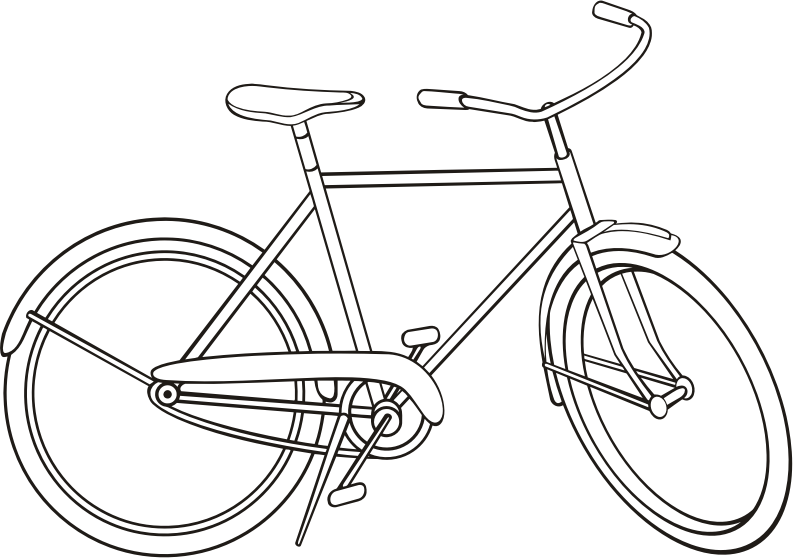 Bike 3 (outline) Openclipart