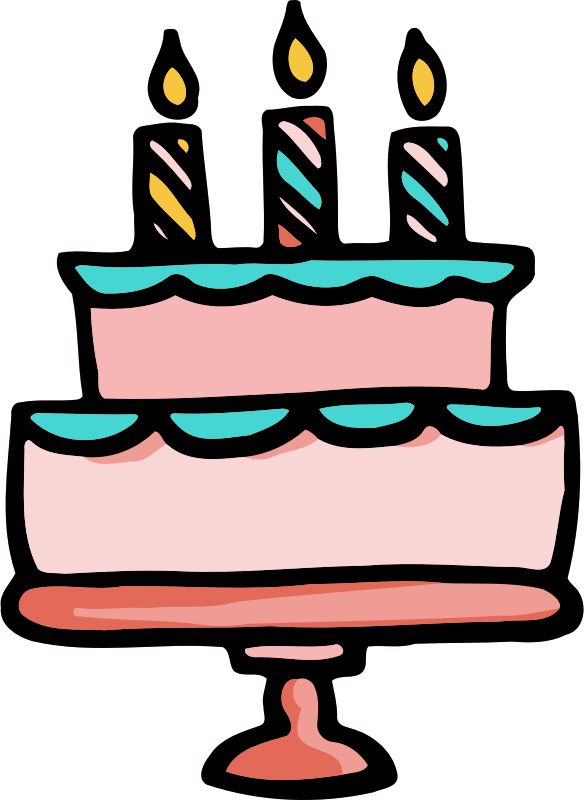 Birthday cake 3 Openclipart