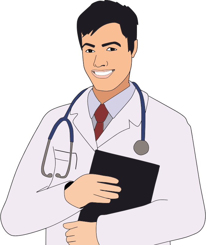Young Male Doctor Facing Right Openclipart