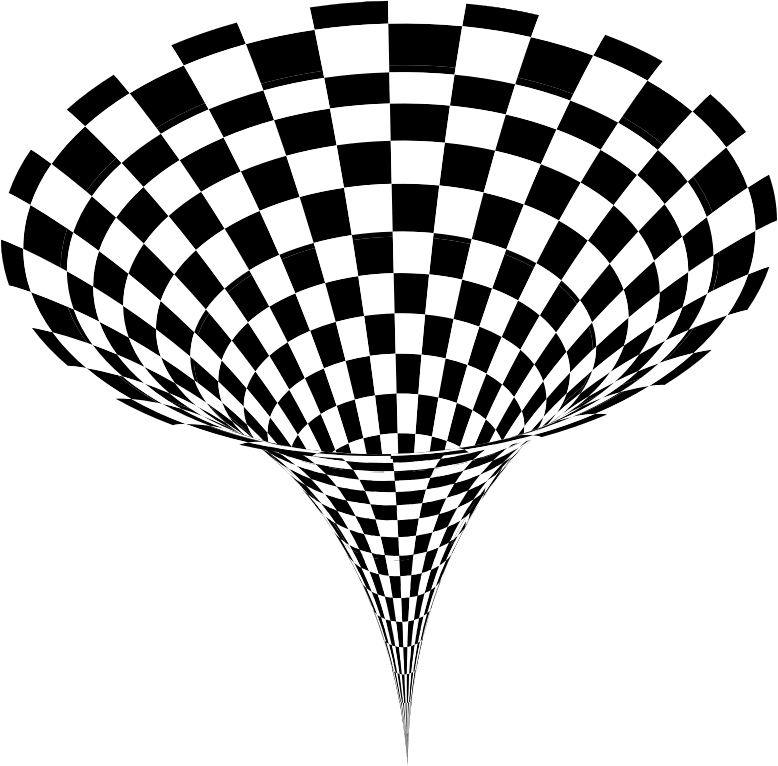 3D Checkerboard Vortex - Openclipart