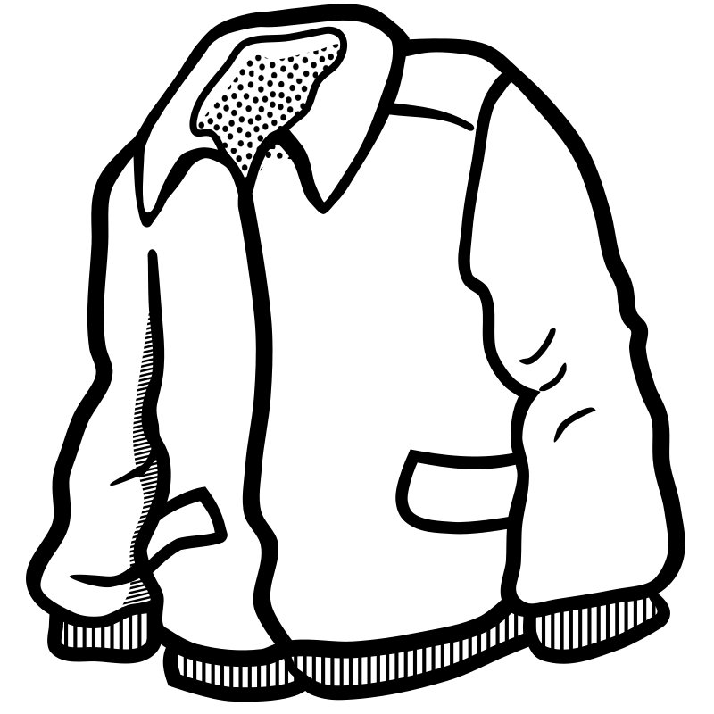 jacket lineart Openclipart