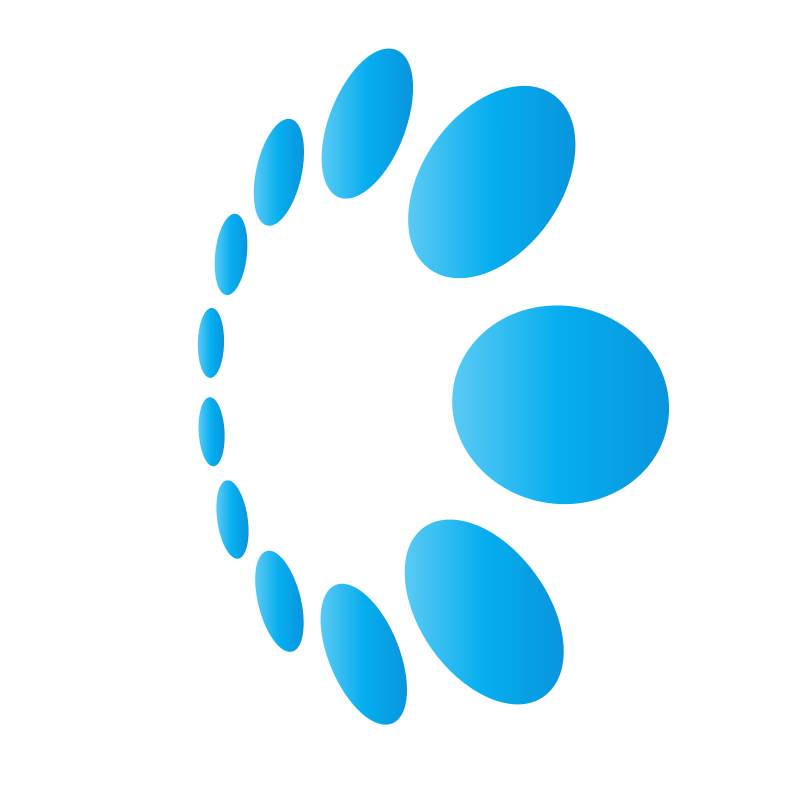 Blue dots logo concept Openclipart