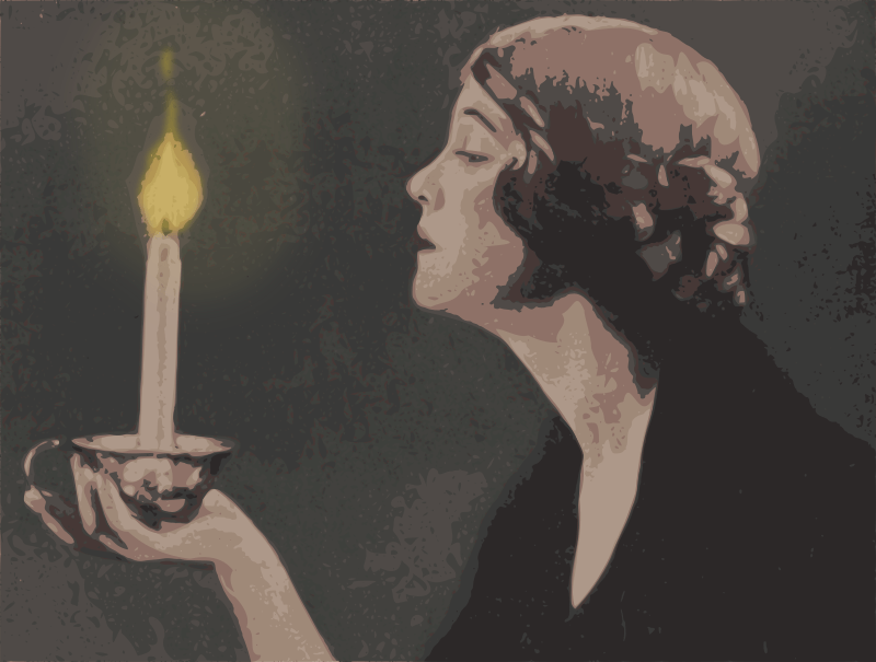 Candle Lady Openclipart