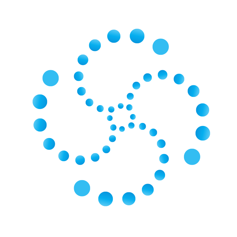 Blue dots S shape Openclipart