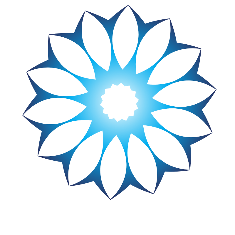Blue flower logo concept Openclipart