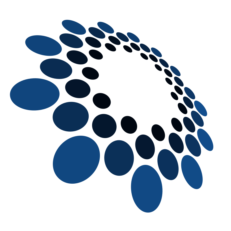 Blue circles logo art Openclipart