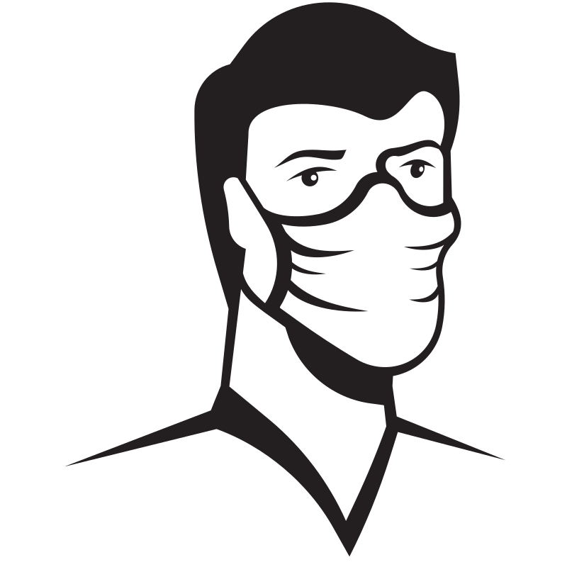 Man wearing face mask Openclipart