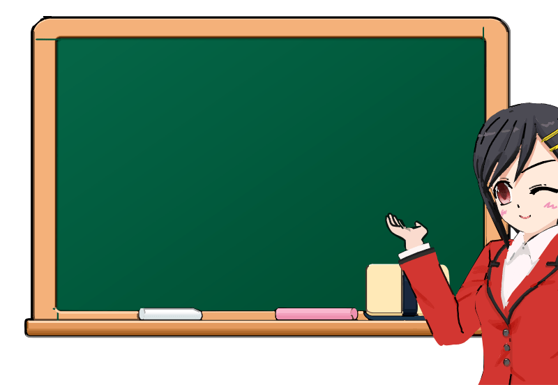 Anime Girl School Chalkboard 2 Animation Openclipart